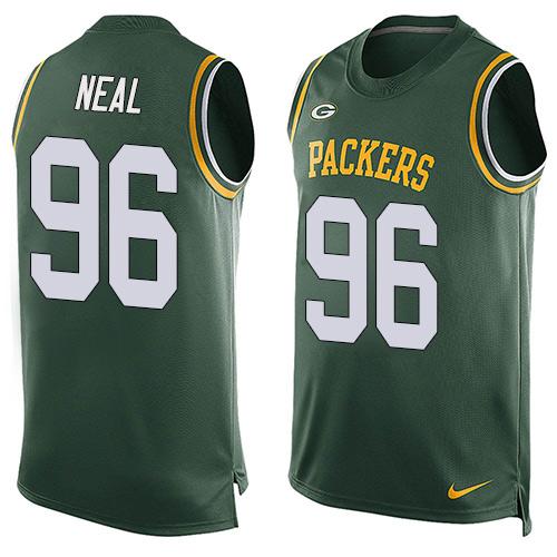  Packers #96 Mike Neal Green Team Color Men's Stitched NFL Limited Tank Top Jersey
